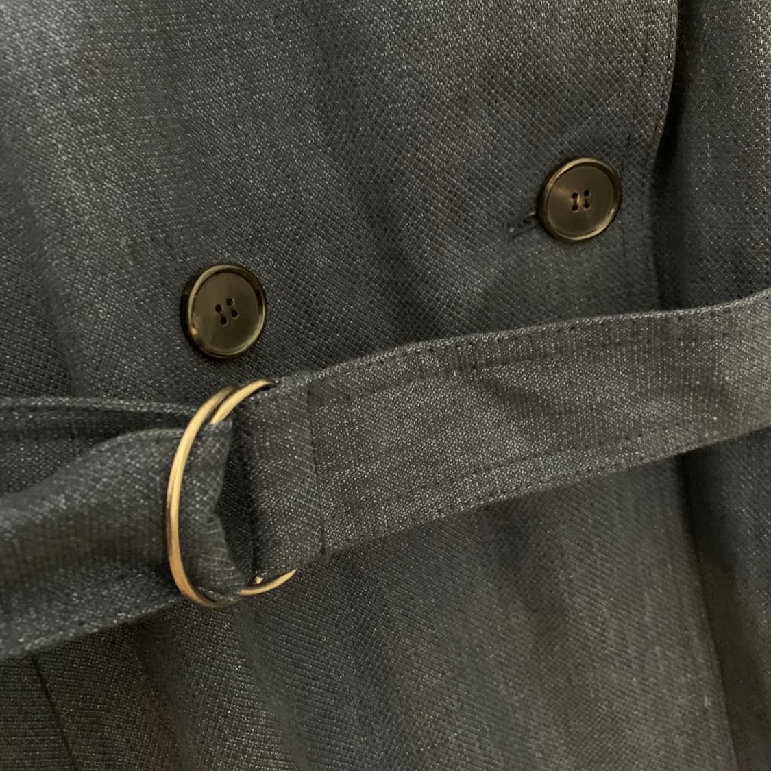 39 SANDRO 산드로 린넨 혼방 벨티드 트렌치 롱코트 상품이미지3