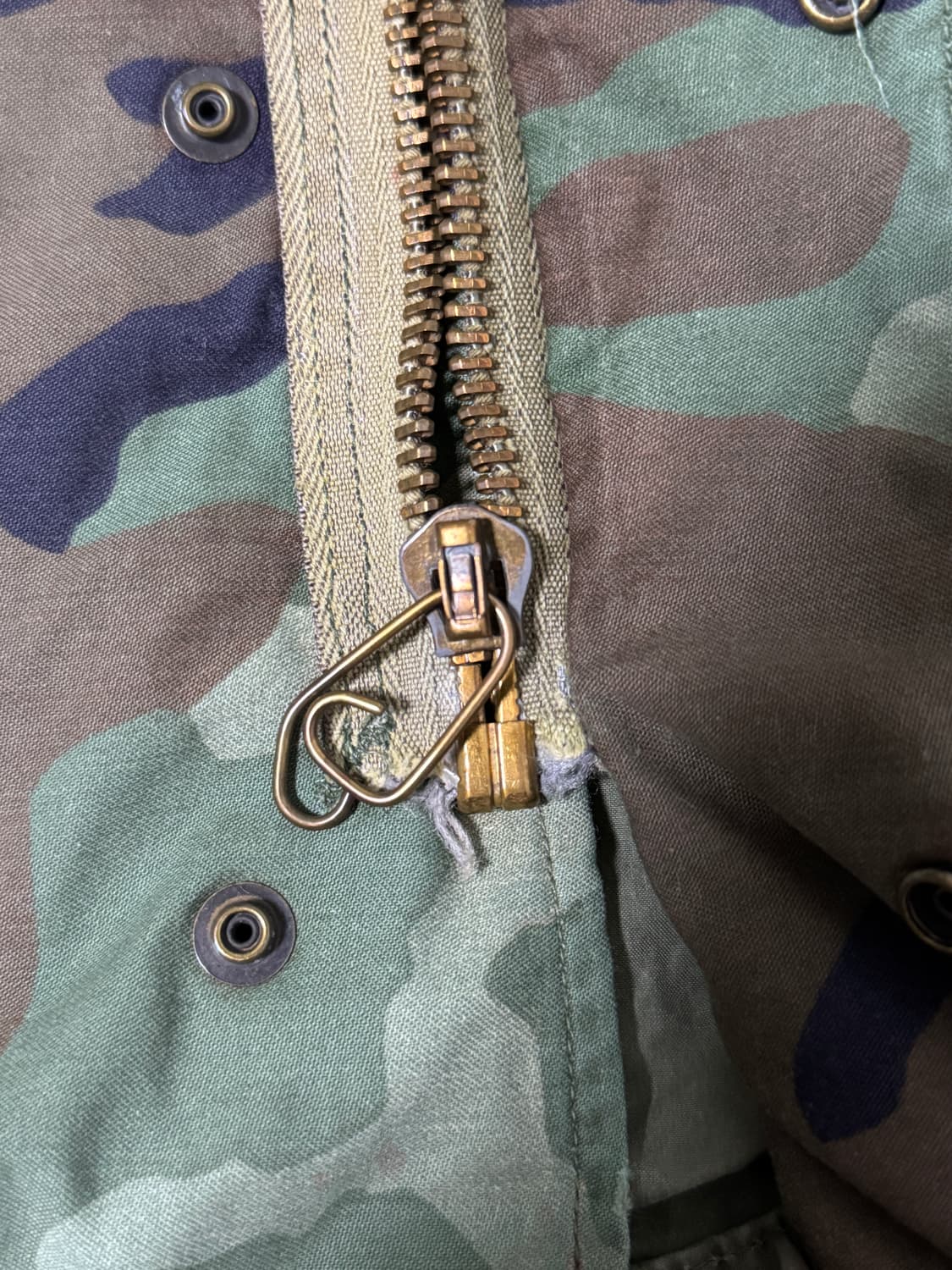 80s 미군 우드랜드 카모 m65 필드 자켓 ideal 지퍼 상품이미지7