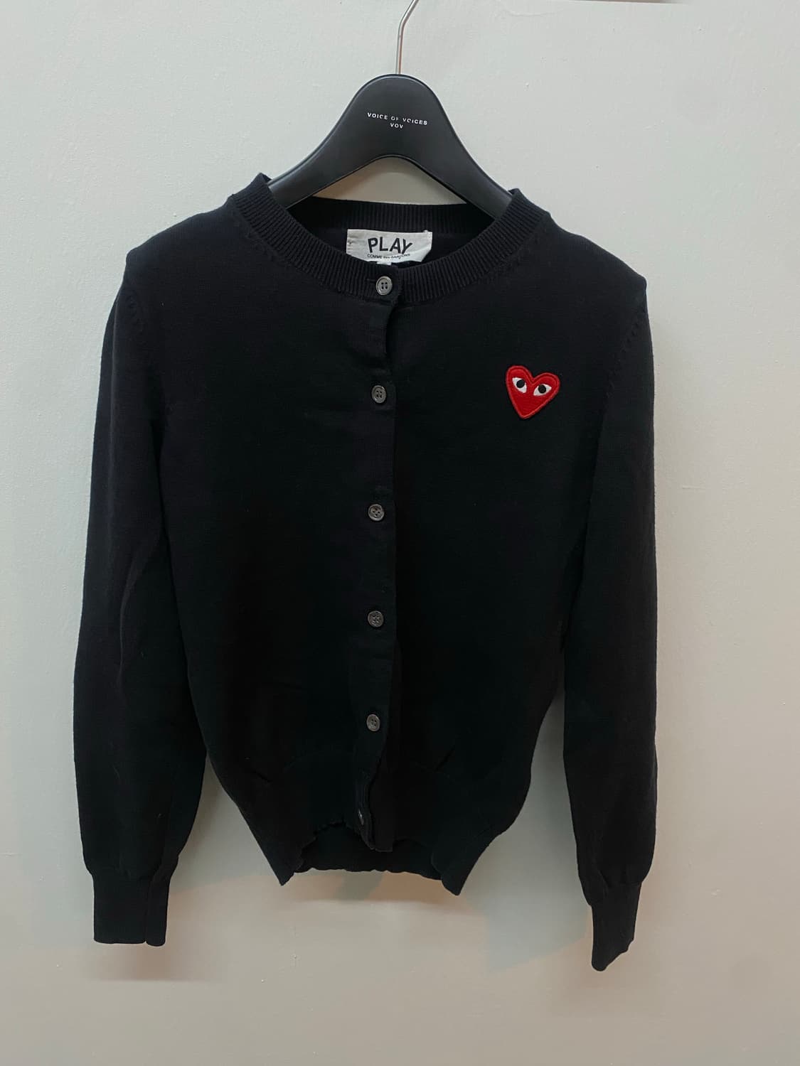 꼼데가르송 PLAY 블랙 가디건 S 상품이미지1