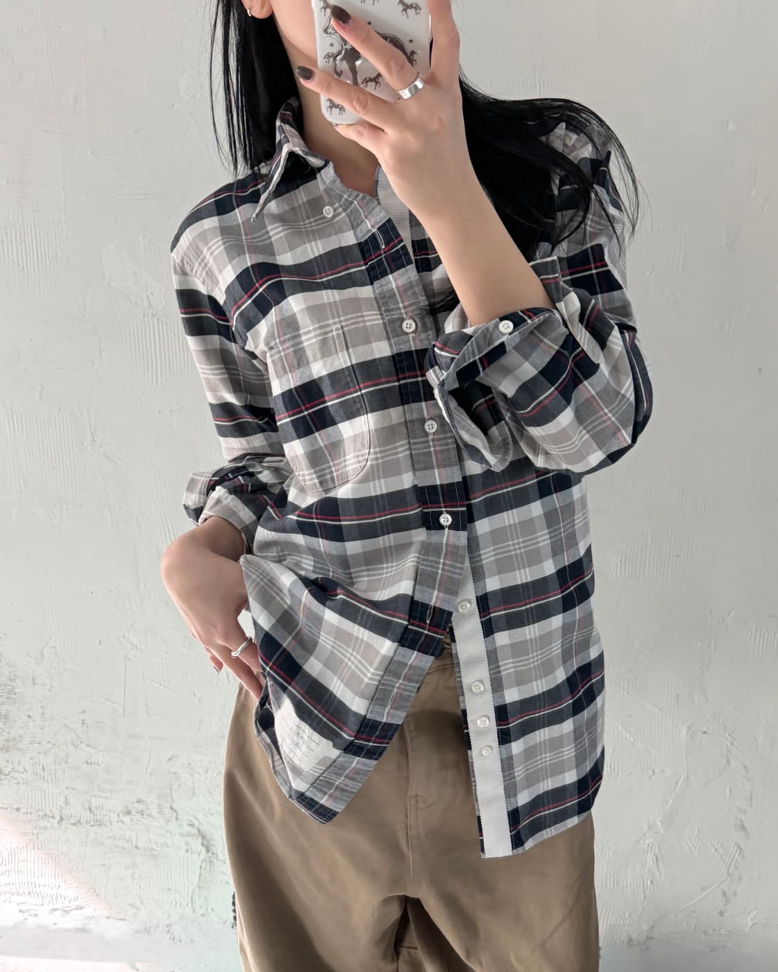 Thom Browne 톰브라운 옥스포드 체크 셔츠 made in U.S. 상품이미지2