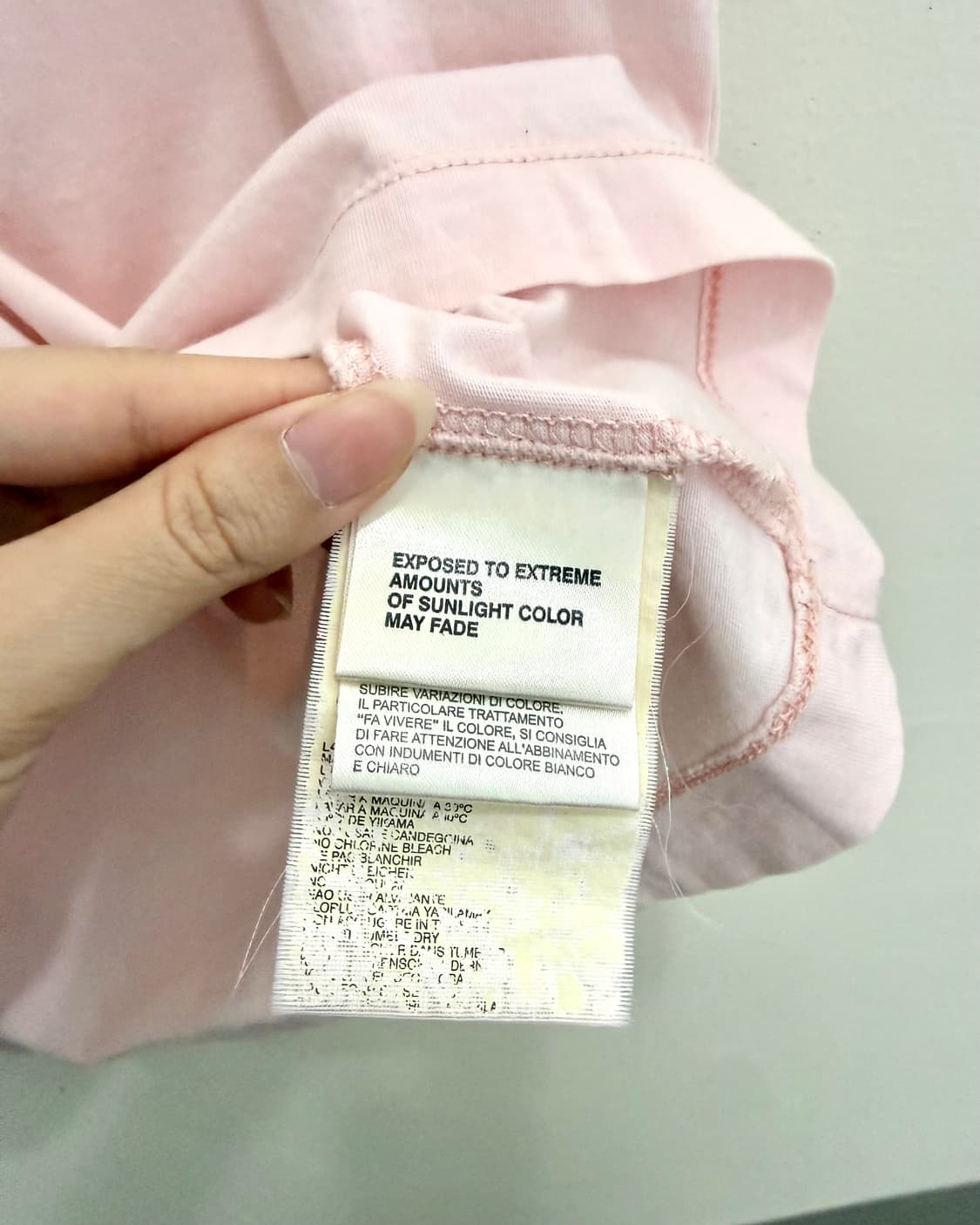 디젤 핑크 스트라이크 아웃 티셔츠 상품이미지5