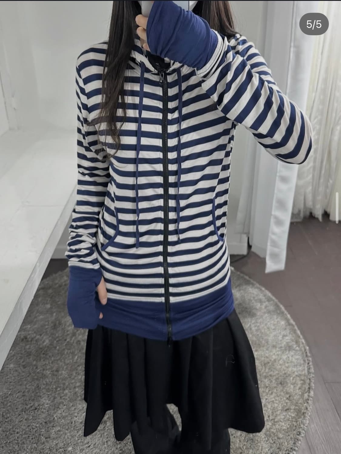 stripe twoway hood zipup 상품이미지4