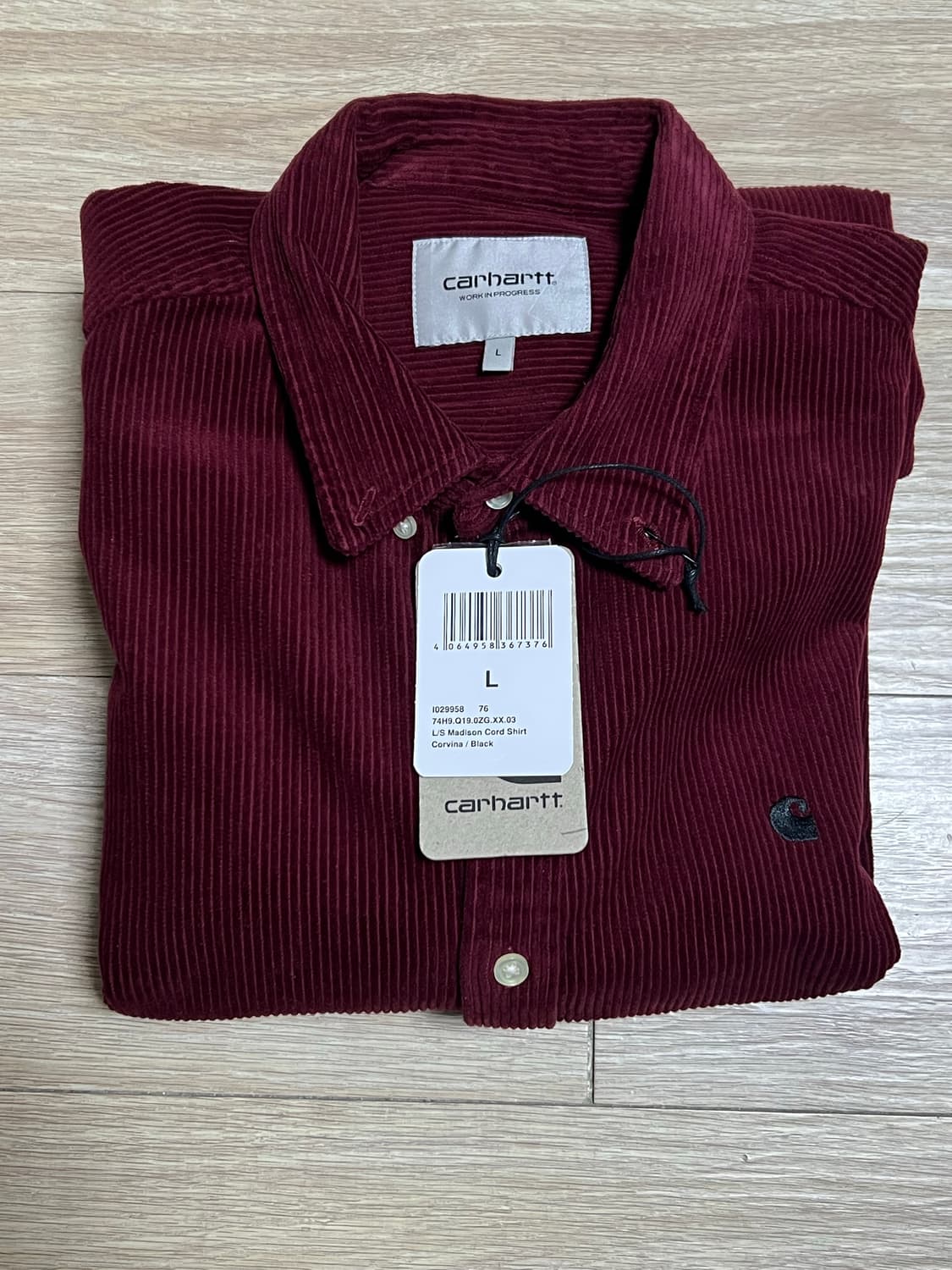 칼하트WIP 코듀로이 셔츠 Corvina L사이즈 상품이미지2