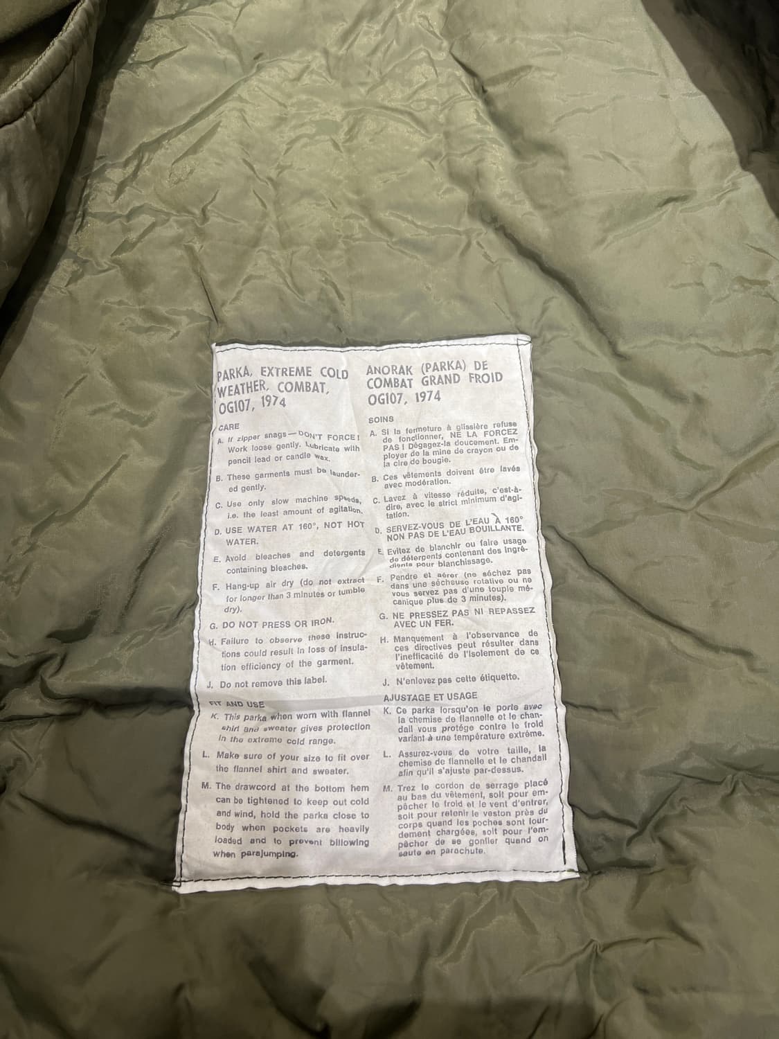 80‘s캐나다군 익스트림 콜드 웨더 파카 상품이미지7