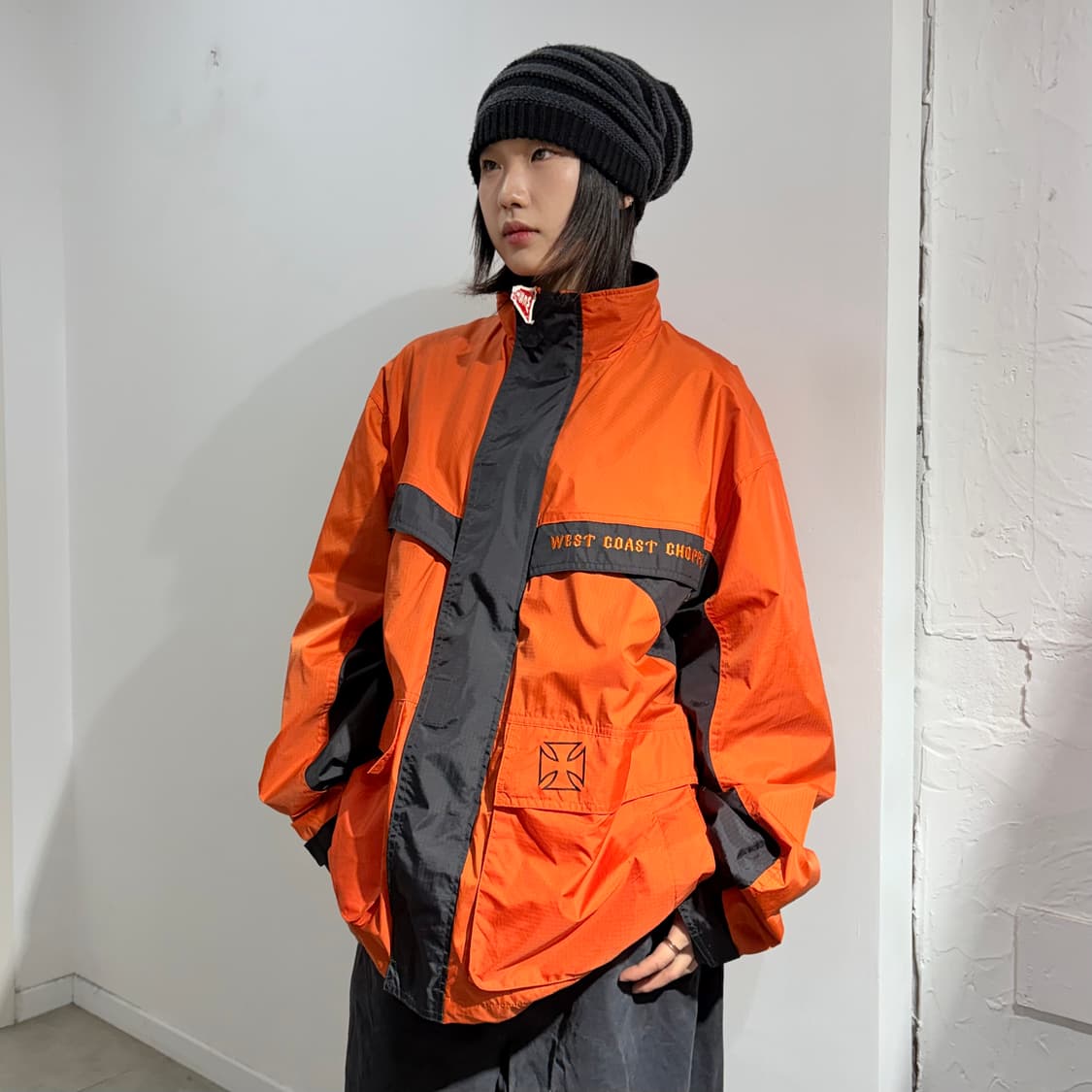 West Coast Choppers 오렌지 바람막이 라이딩 자켓 상품이미지1