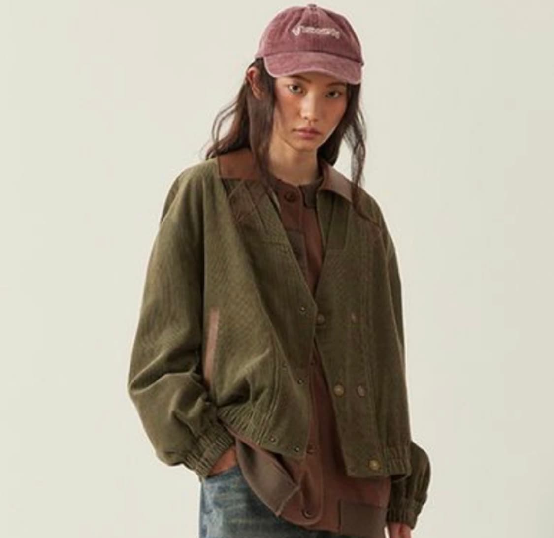 올드런드리 OCTOPUSME 코듀로이 더블 블루종 자켓 상품이미지1