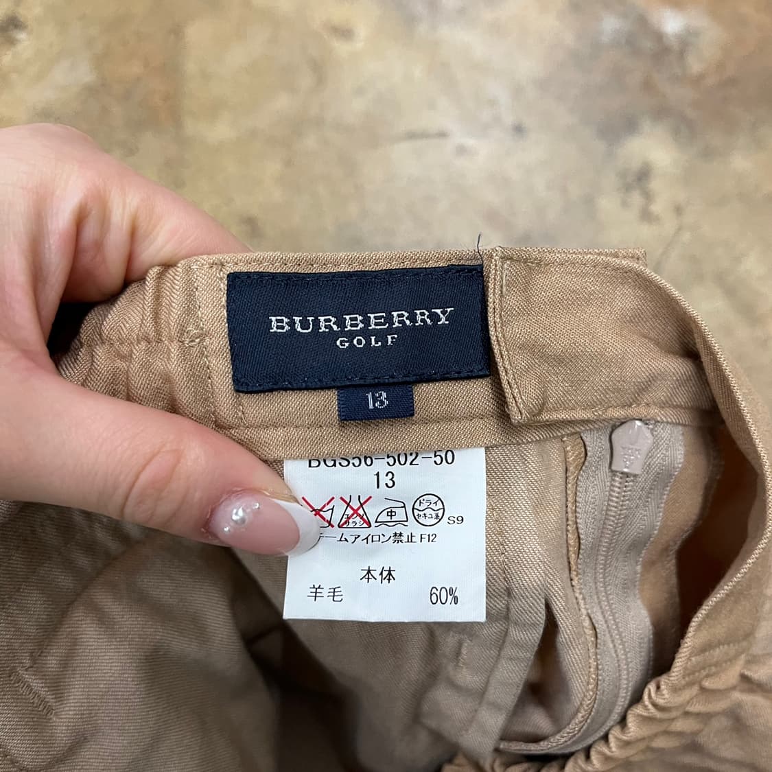 [정품/13] 버버리 베이지 체크 스커트 상품이미지3