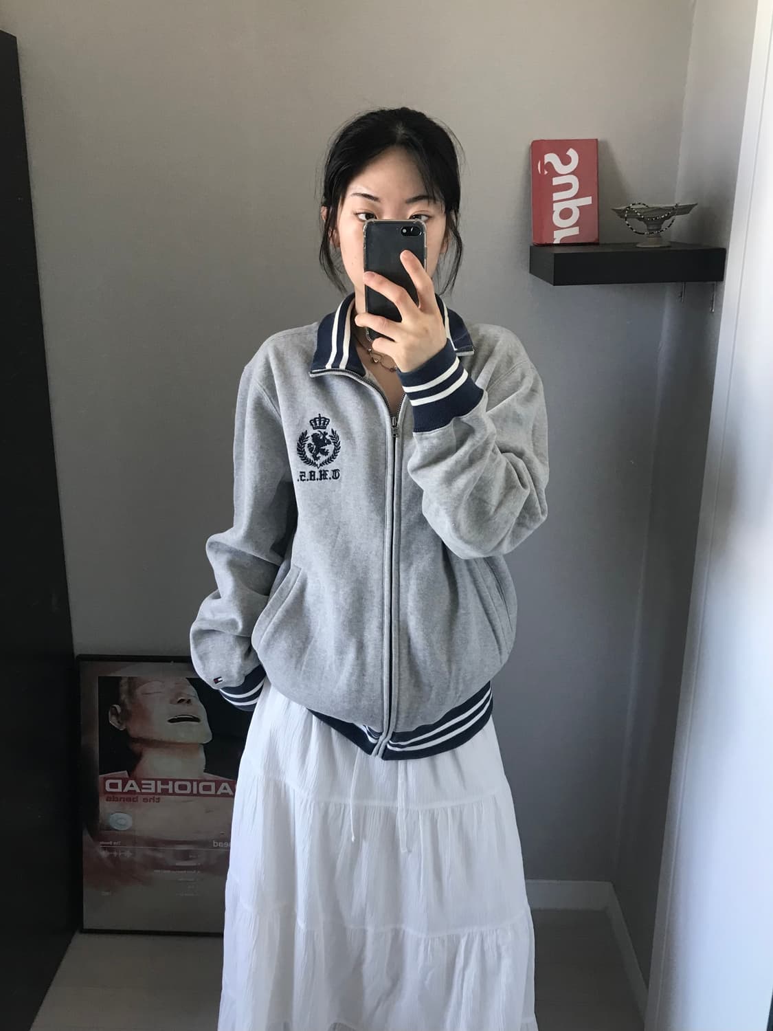 타미힐피거 클럽 로고 그레이 면집업 상품이미지4