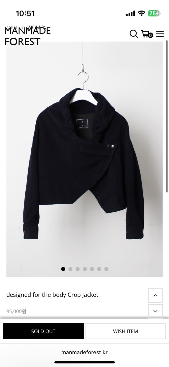 designed for the body Crop Jacket 상품이미지1