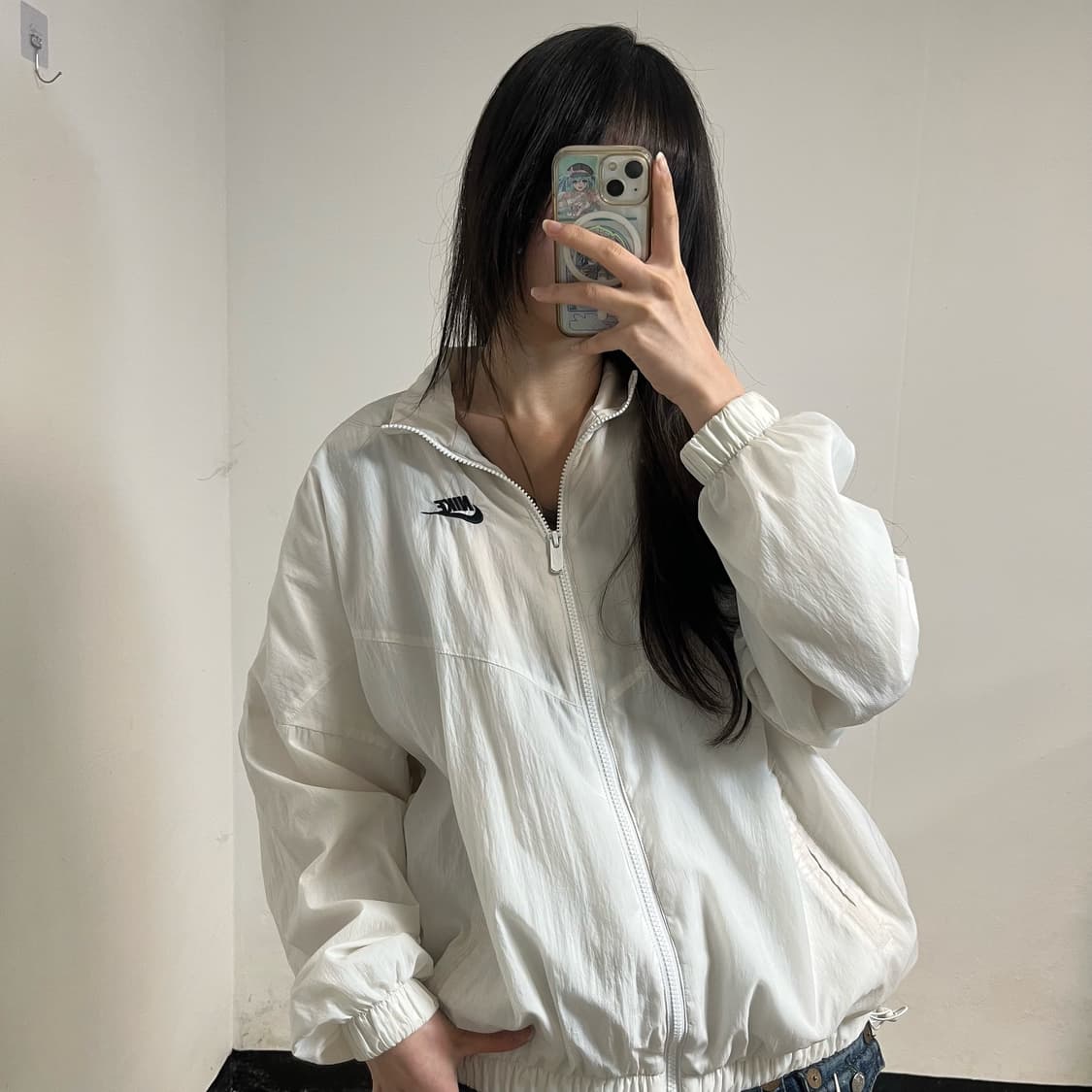 Nike White Windbreaker 상품이미지3