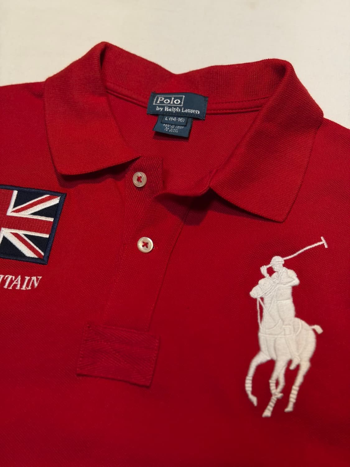 폴로 랄프로렌 브리튼 영국 빅포니 치프티프 카라티 레드 상품이미지3