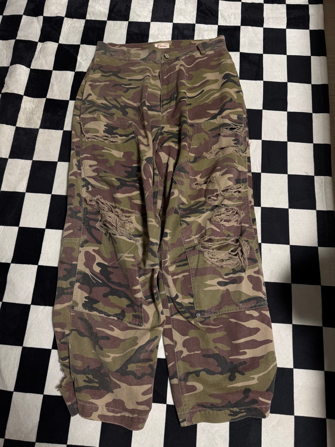 ETCE 디스트로이드 카모 배기 팬츠 OG / L 상품이미지1