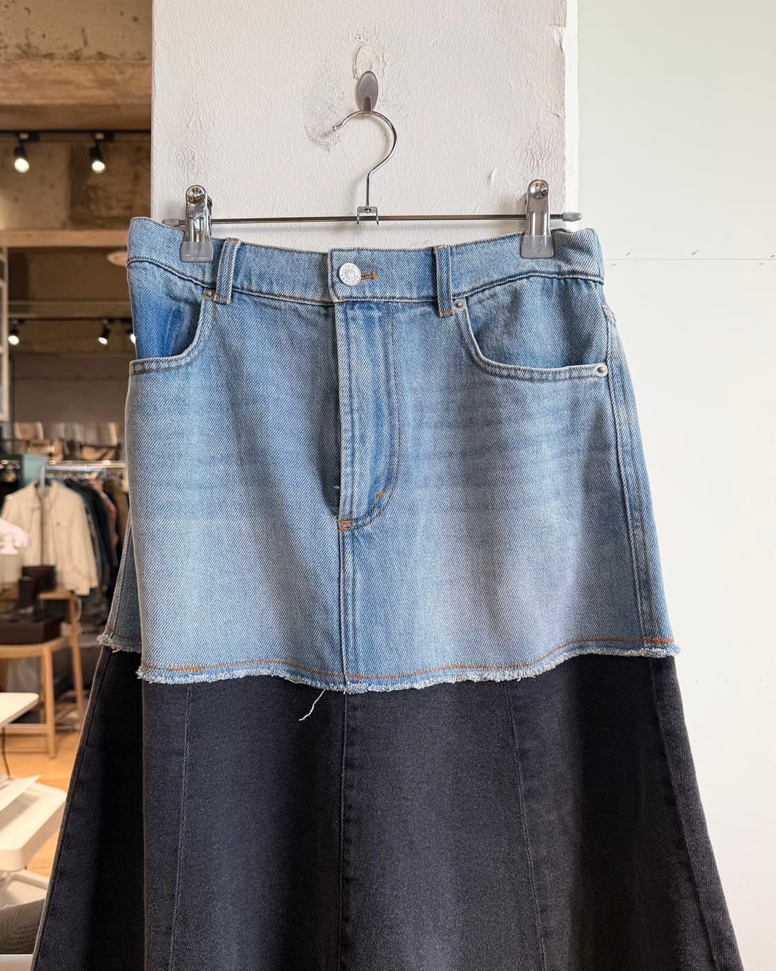 씨뉴욕 데님 엘르 롱스커트 no 상품이미지2