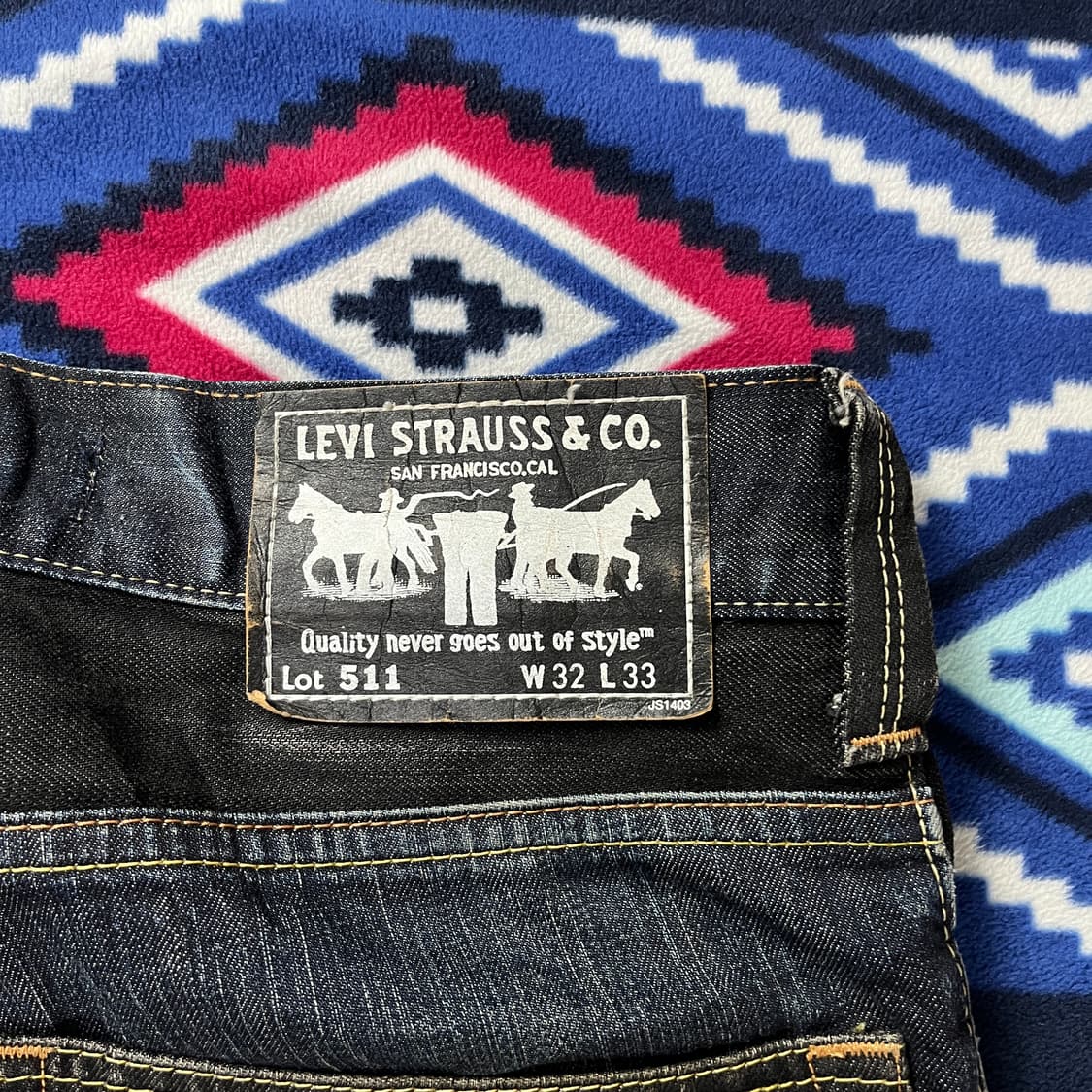 리바이스 LOT 511 뒤 지퍼 데님(실측확인) 상품이미지6
