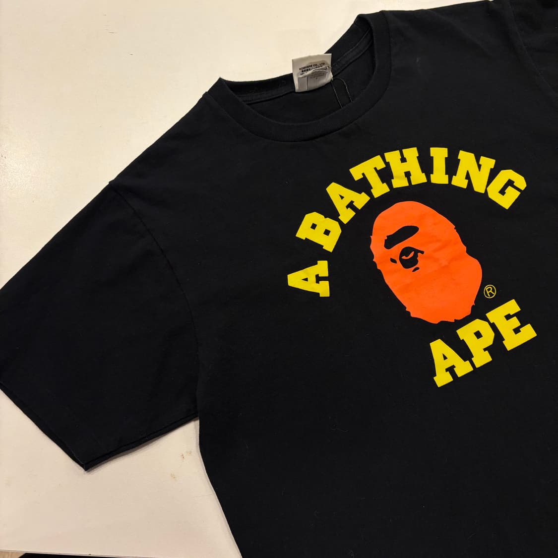 [M] A Bathing Ape 베이프 컬리지 블랙 반팔 티셔츠 B658 상품이미지3