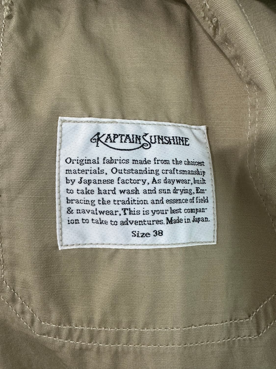 Kaptainsunshine 캡틴선샤인 자켓 38(판매) 상품이미지4
