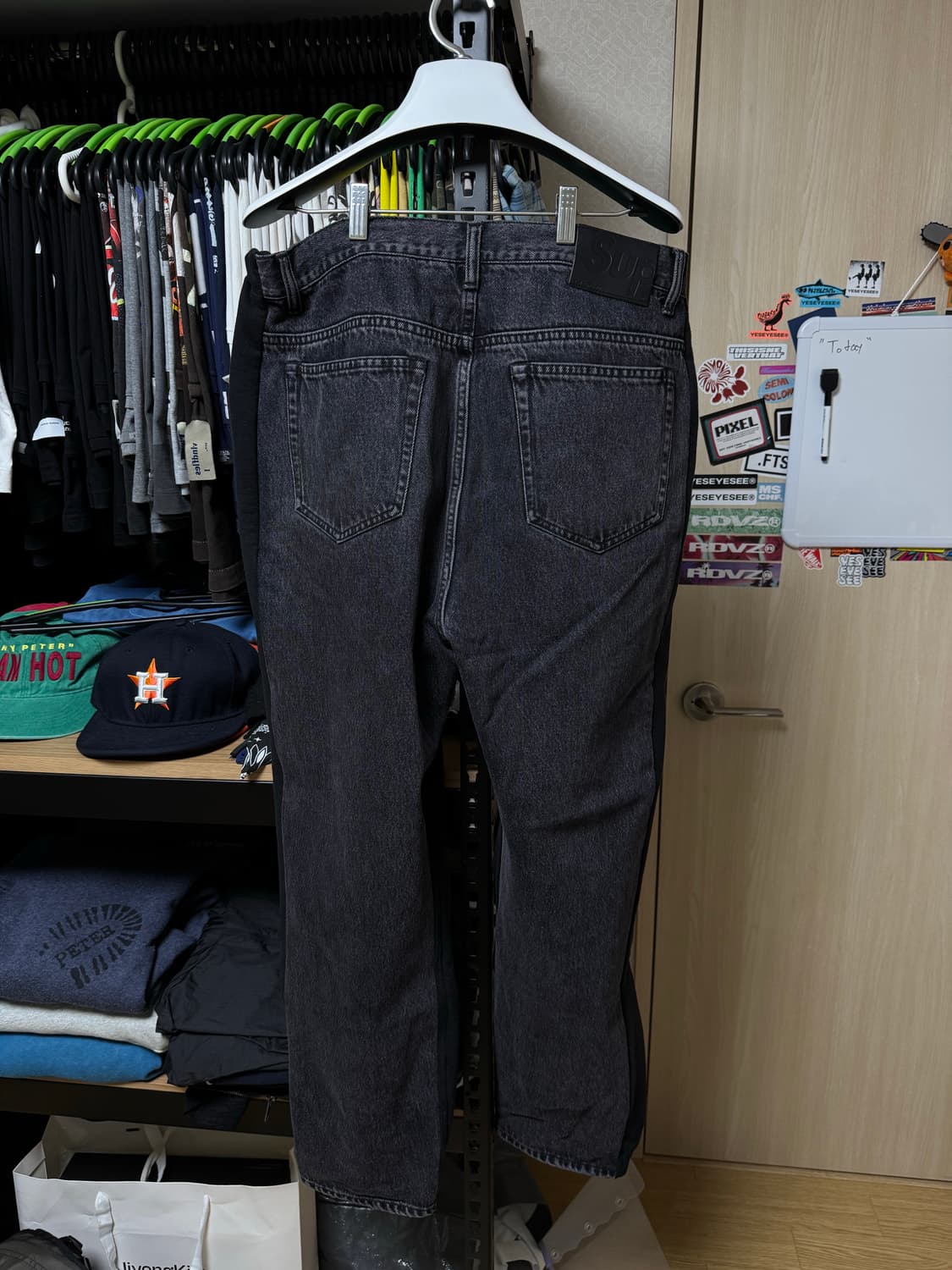 [S/M] 23FW 슈프림 x 블레스 스웻팬츠 조깅 진 블랙 상품이미지7