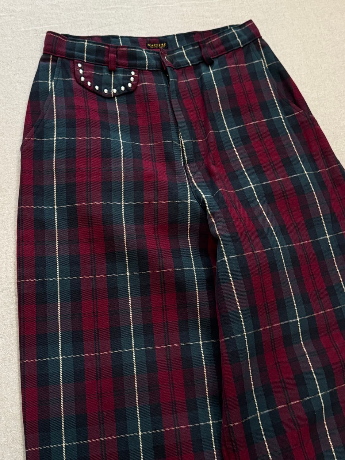 캐피탈 타탄 체크 부기 데이 배기 팬츠 상품이미지4