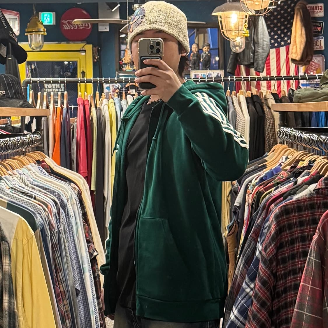 adidas 아디다스 삼선 기모 집업 후드티 상품이미지4