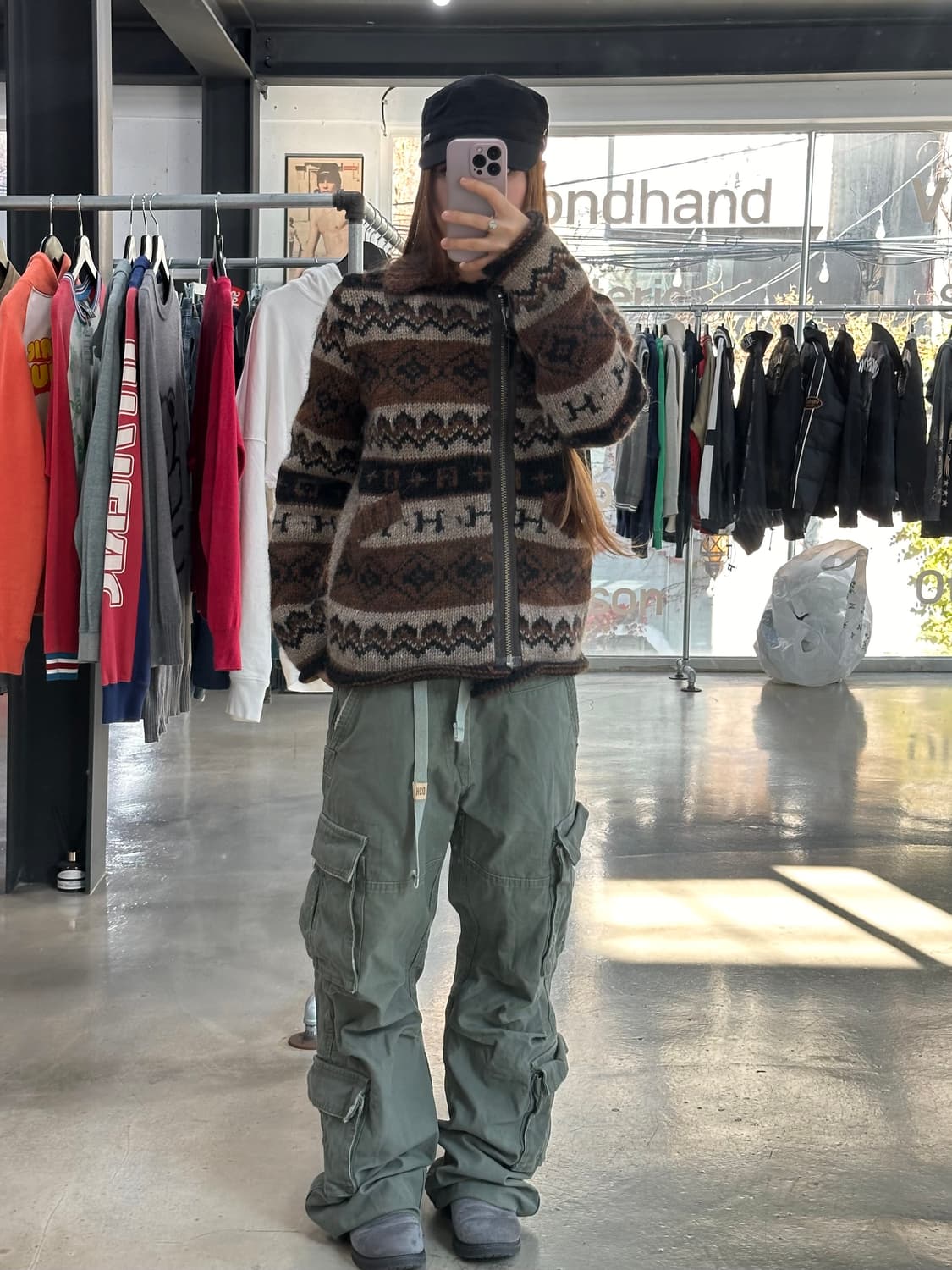 히스테릭글래머 히스걸빅로고 사선지퍼 코위찬 상품이미지2