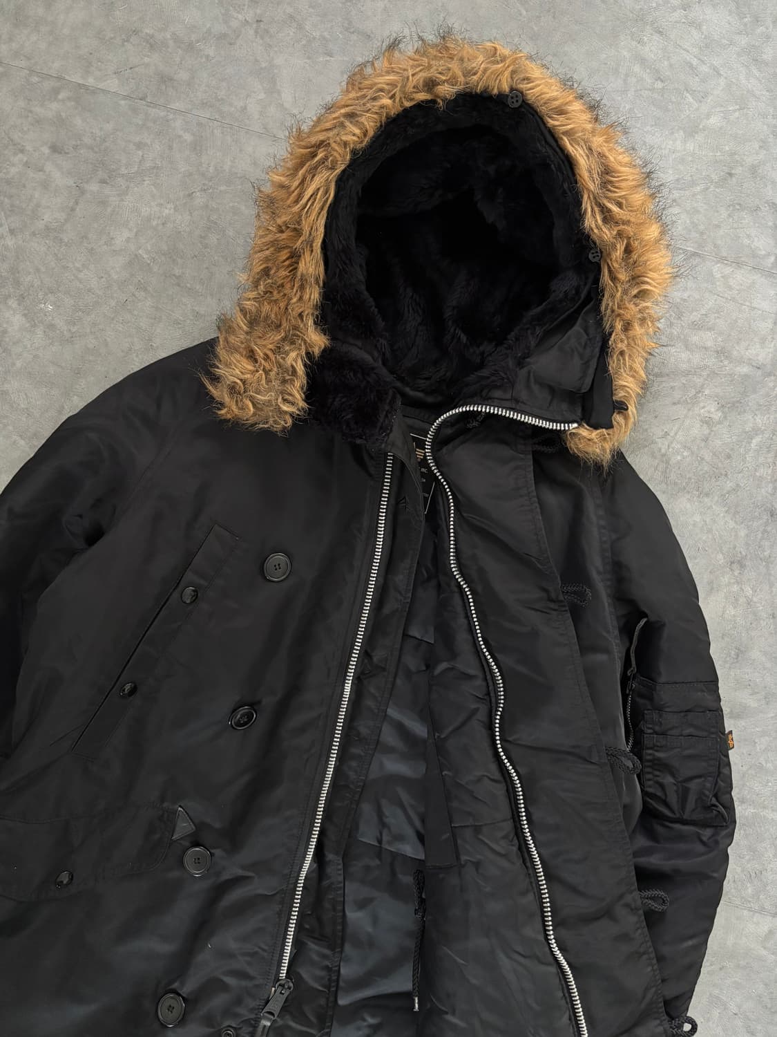 Alpha Industries 알파인더스트리 블랙 N-3B 파카  상품이미지7