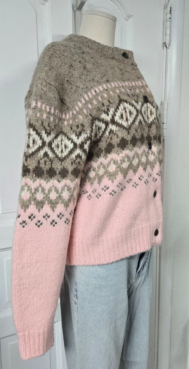 그로브 노르딕 봄핑크가디건 상품이미지3