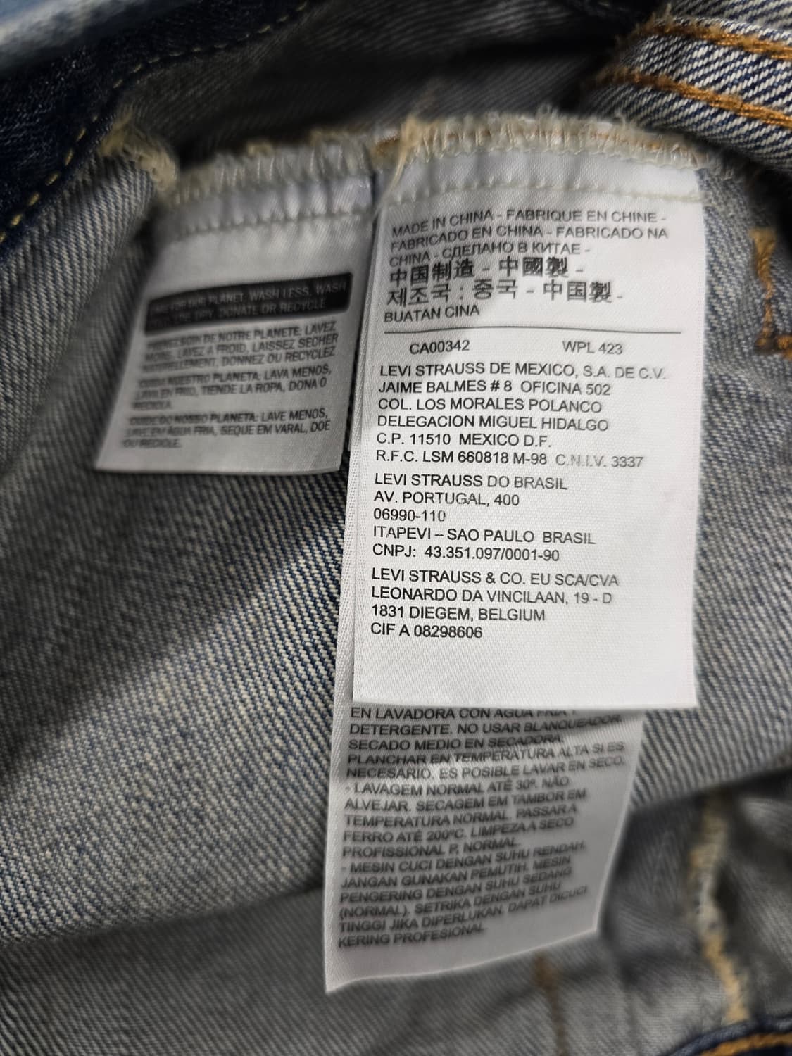 리바이스 남자 데님자켓.  싸이즈 S 95 상품이미지5