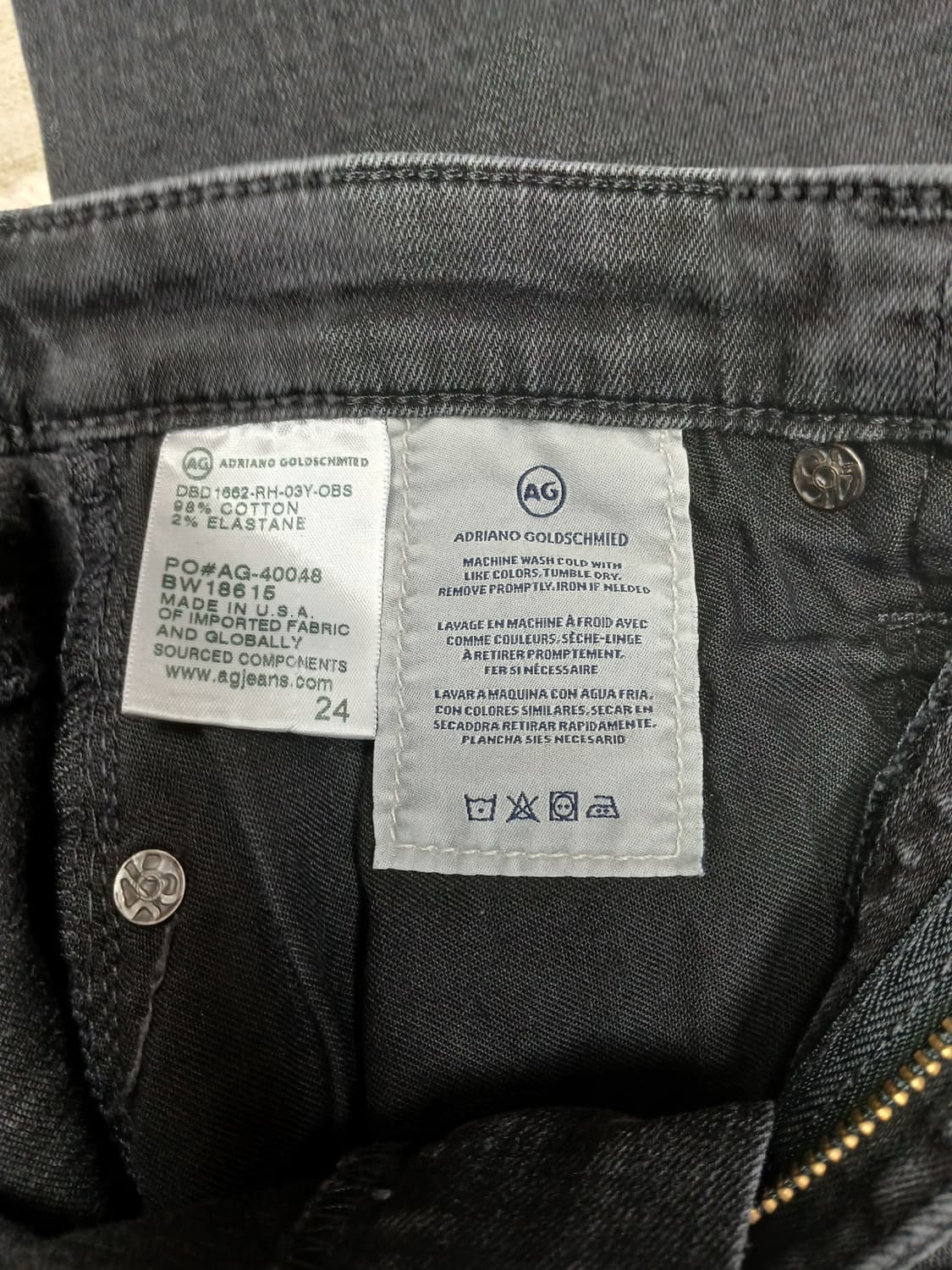 에이지 진 더 조디 크롭 블랙진  ag- ed denim 상품이미지5