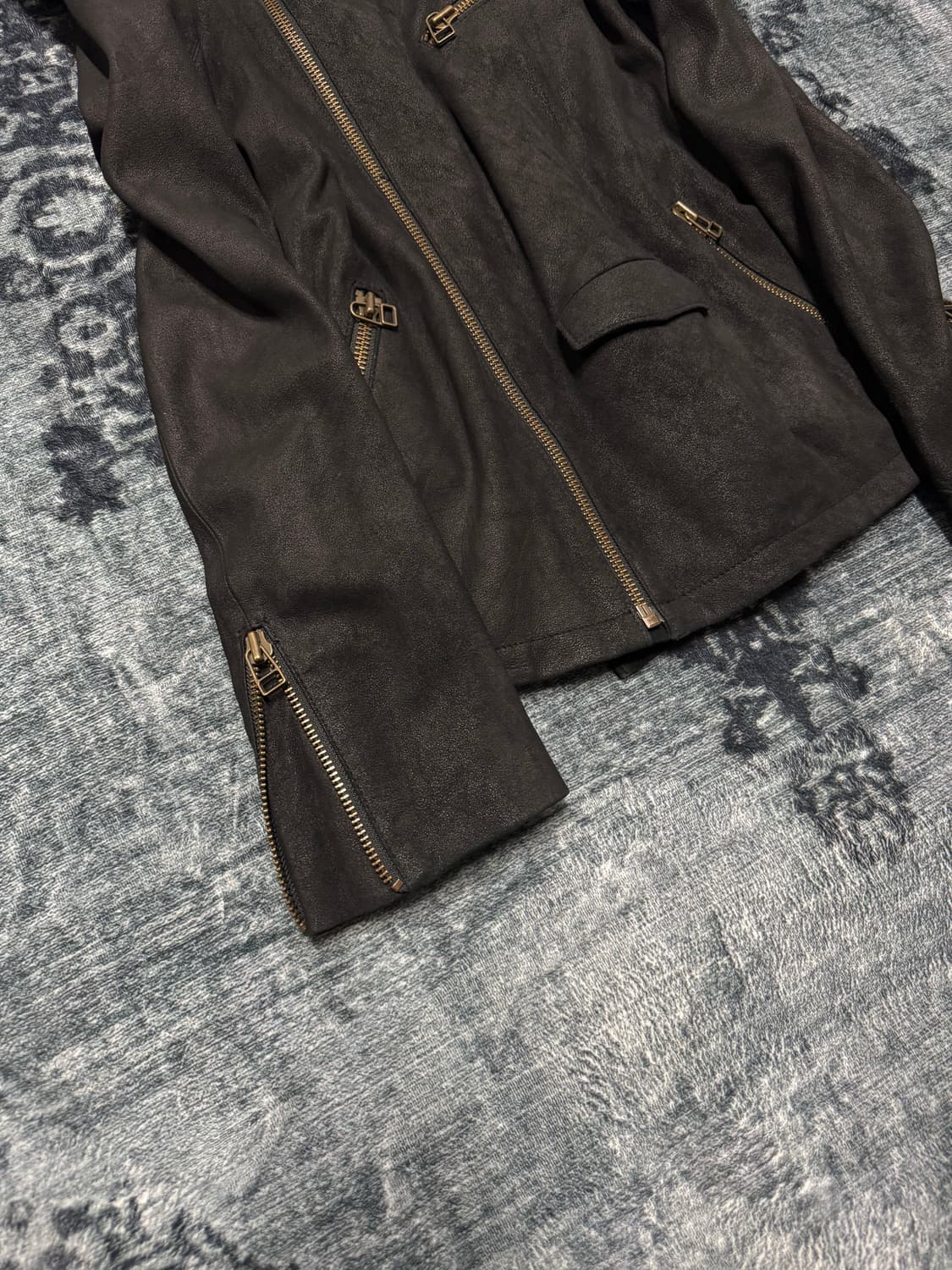 Iro black coating lamb skin rider jacket 상품이미지4