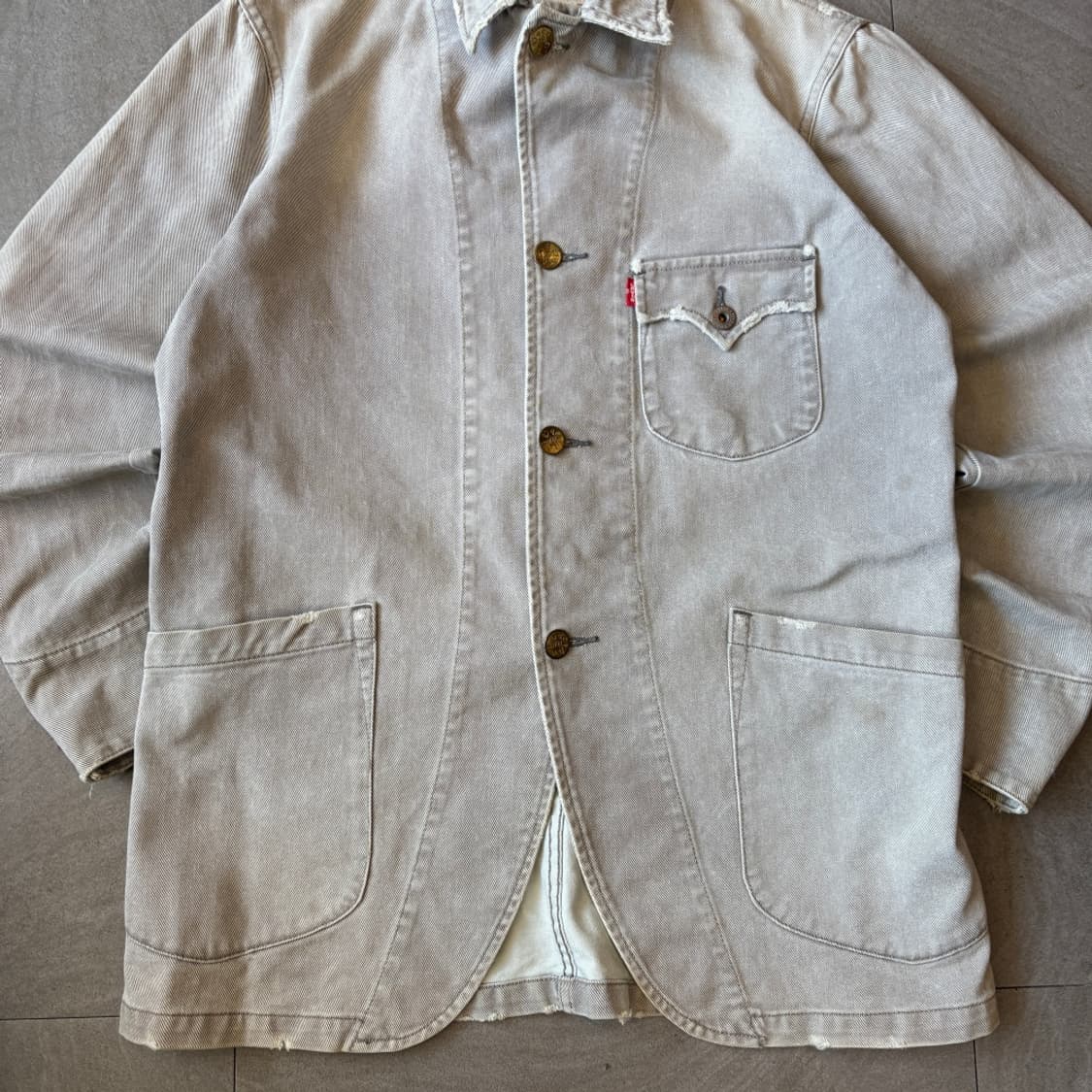 리바이스 정품 아이보리 데님 청 자켓 상품이미지2