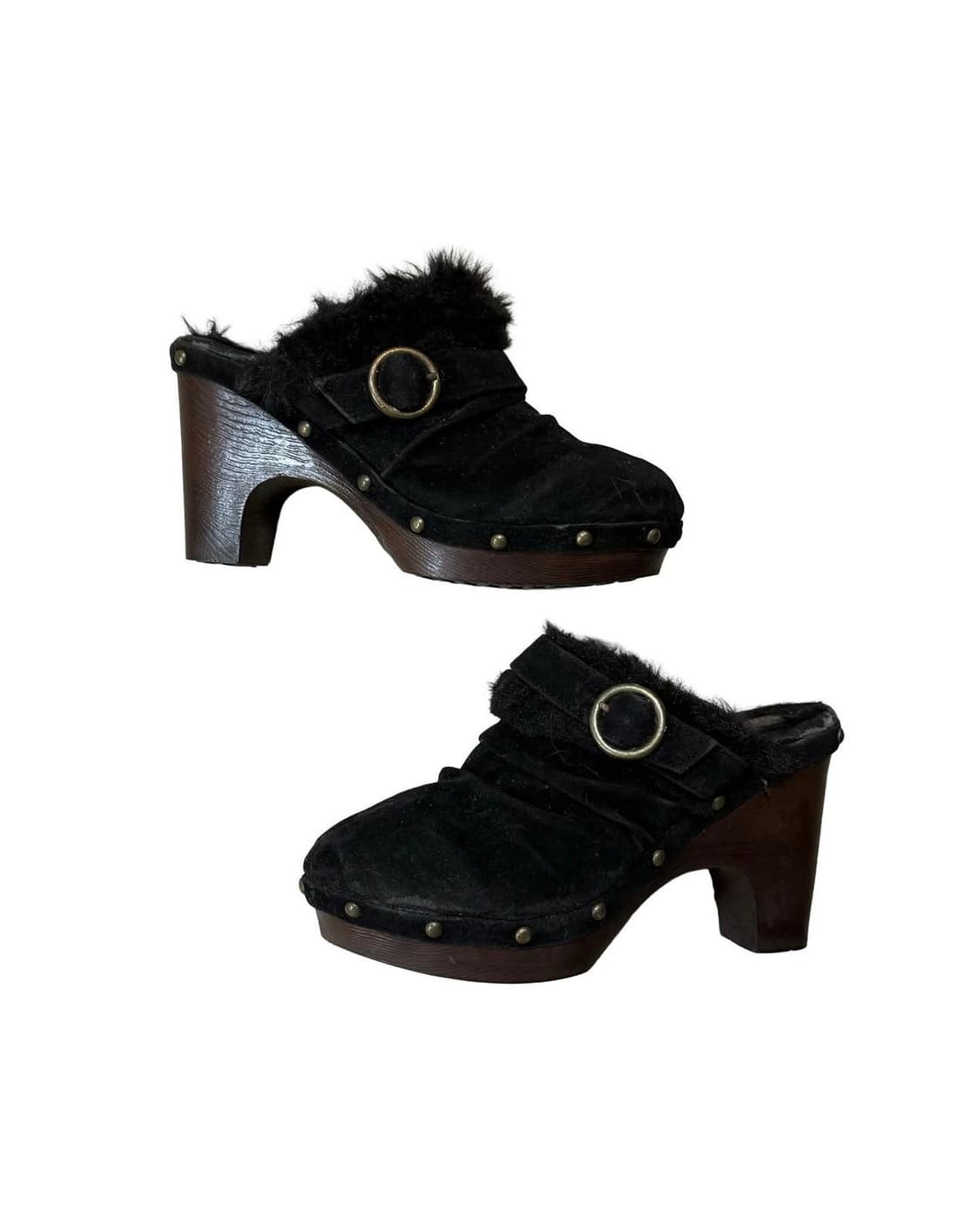 빈티지 Y2k 퍼 트리밍 클로브 상품이미지1