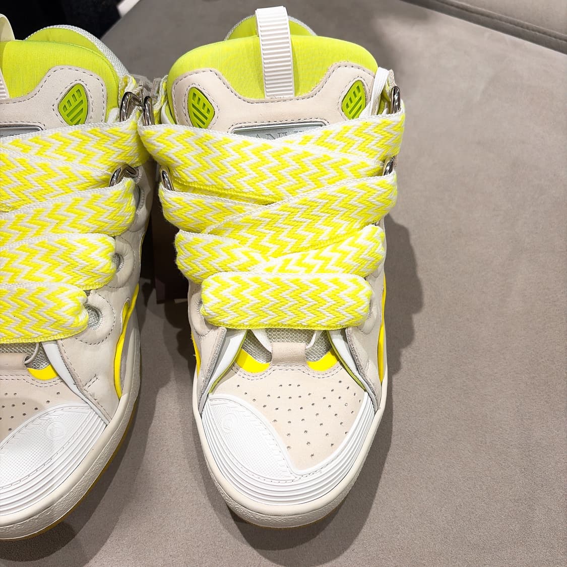 (정품/새상품) (정품/새상품) LANVIN 랑방 남성 화이트 옐로우 커 상품이미지2