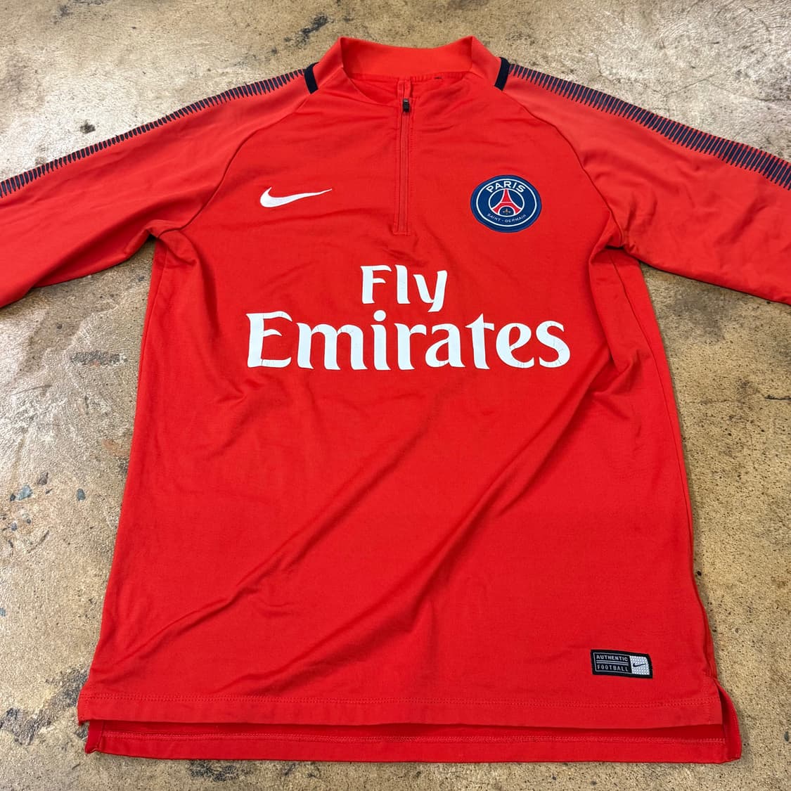 [정품/S] 나이키 스우시 17-18 파리생제르망 반집업 긴팔티 b10 상품이미지3