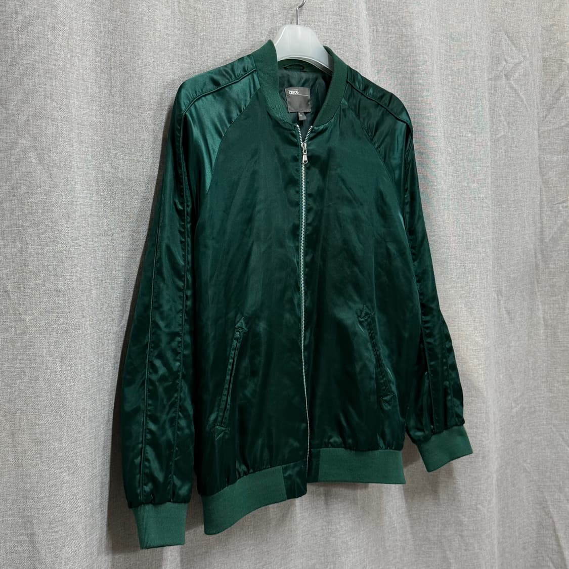 [F] ASOS 아소스 그린 샤틴 스타디움 자켓 상품이미지2