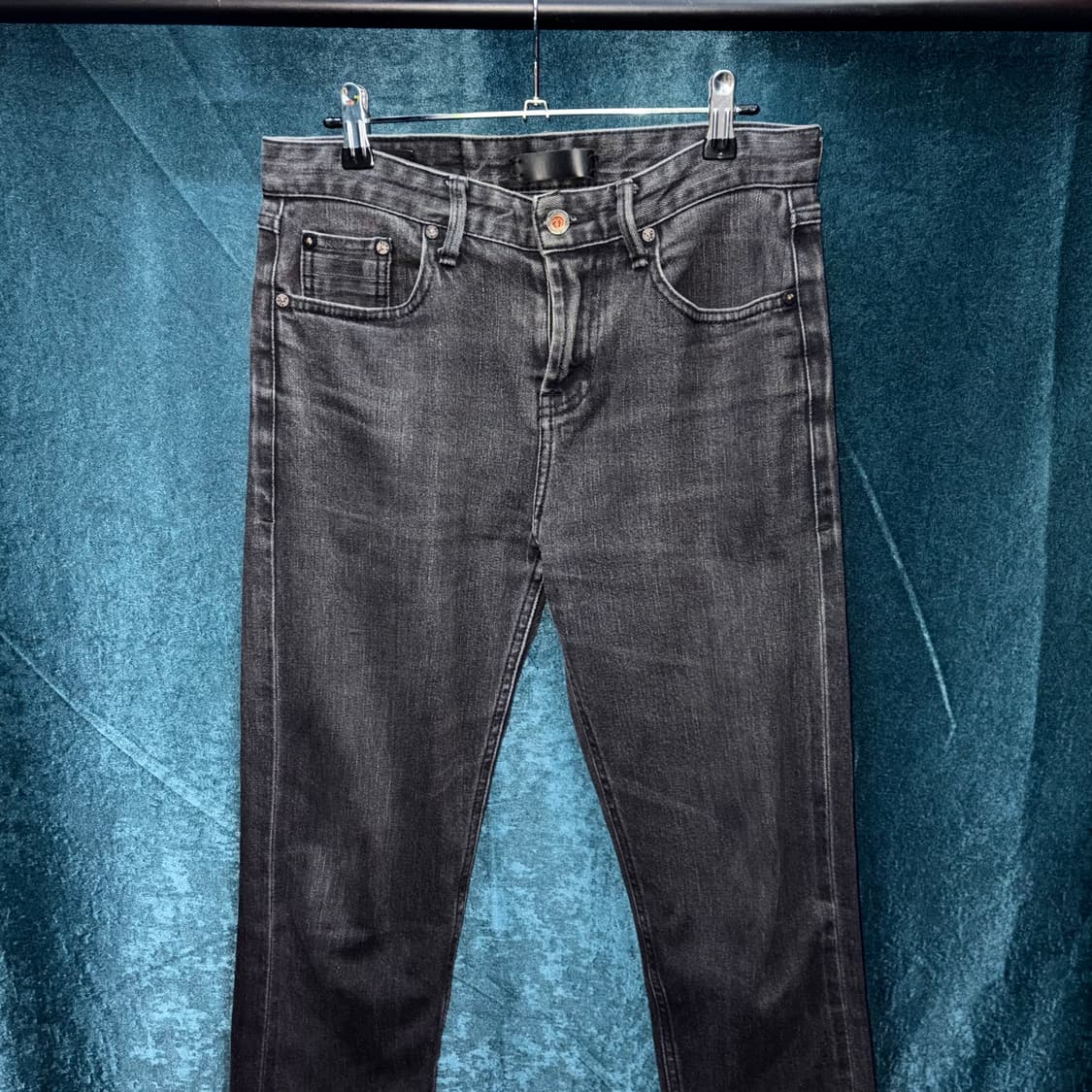 (30) 플랙X 10주년 프리미엄 크롭 블랙 데님 팬츠 상품이미지2