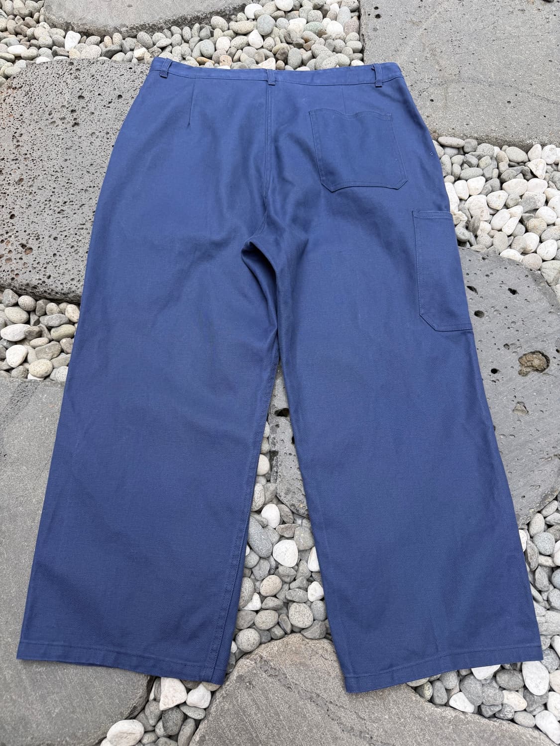 2000s GREY NAVY WIDE FRENCH WORK 프렌치워크팬츠 상품이미지2