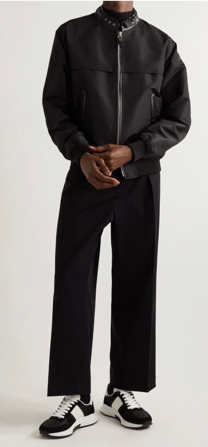 (A+/54) / 톰포드 실크 봄버 레더 자켓 블랙 상품이미지9