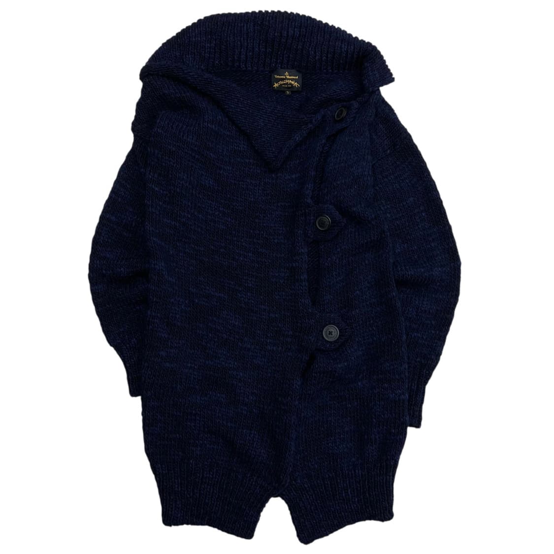 비비안웨스트우드 언발란스 네이비 버튼 울 니트 가디건 S 상품이미지3