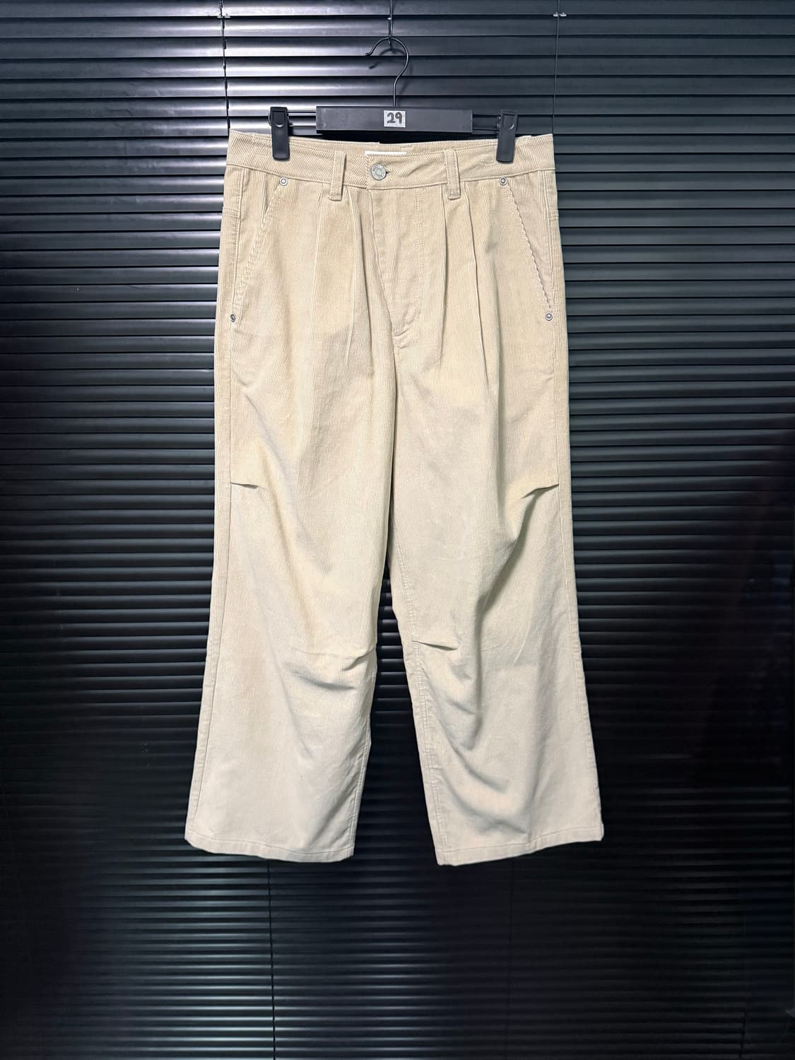 ETCE 골덴 코듀로이 베이지 파라슈트 와이드 통바지 워크 29 30 상품이미지1