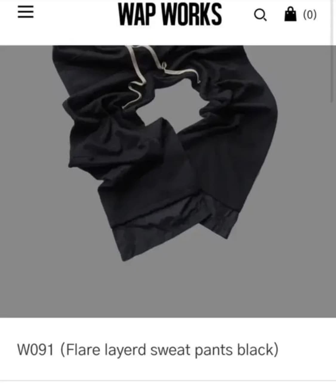 Wap works 플레어 스윗팬츠 삽니다 상품이미지1