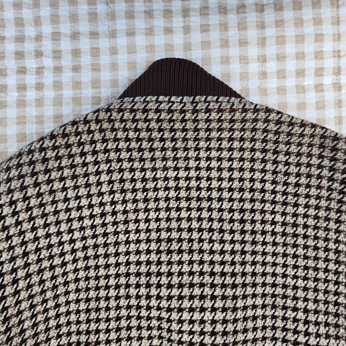 런던포그 하운드투스 패턴 봄버 자켓 남자100 상품이미지8