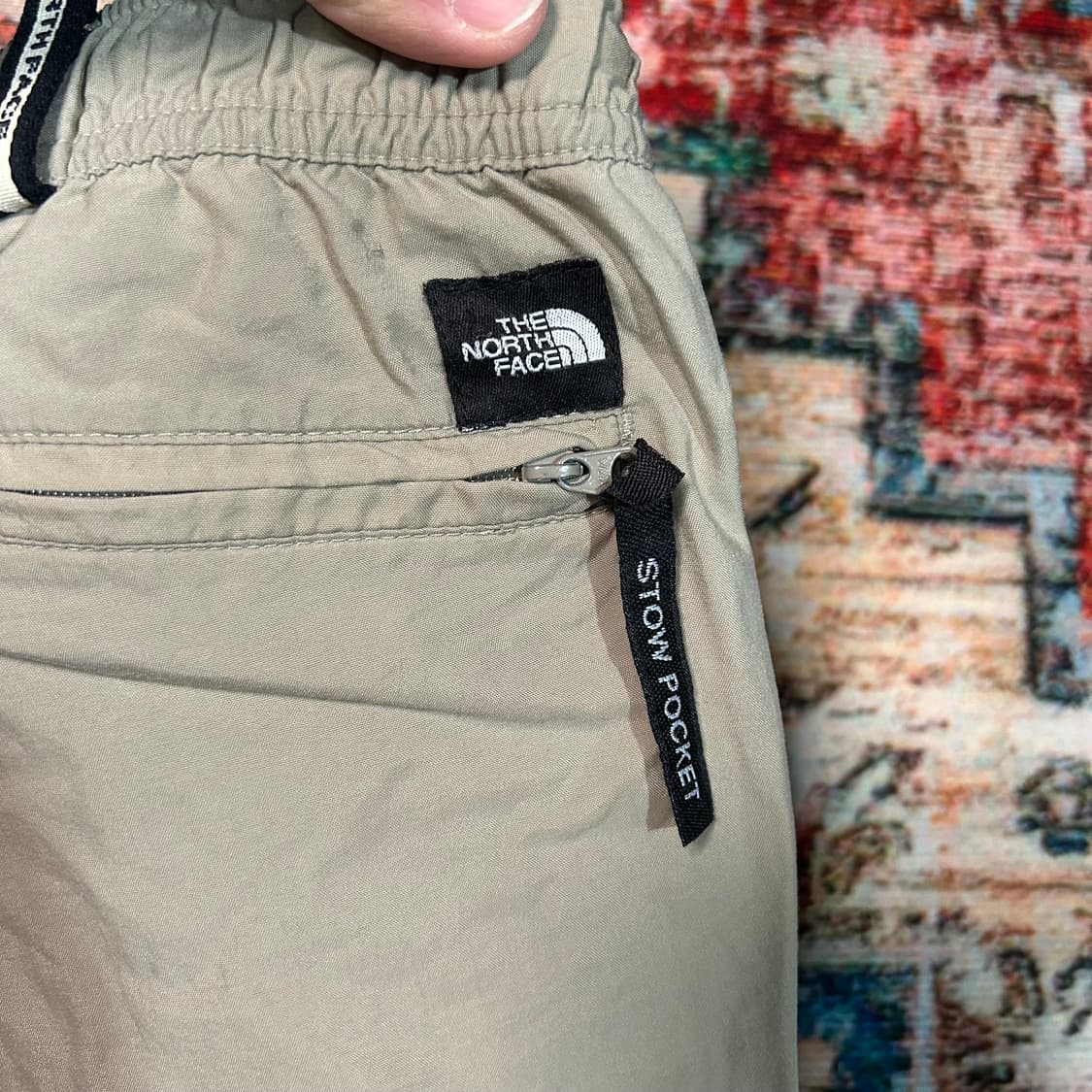 [S] 00s 노스페이스 나일론 컨버터블 팬츠 베이지 상품이미지7