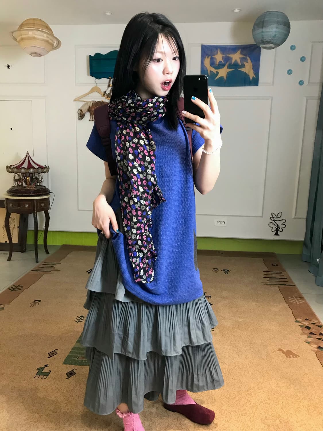 귀여운 블루 원피스 코디💙🎽 상품이미지1