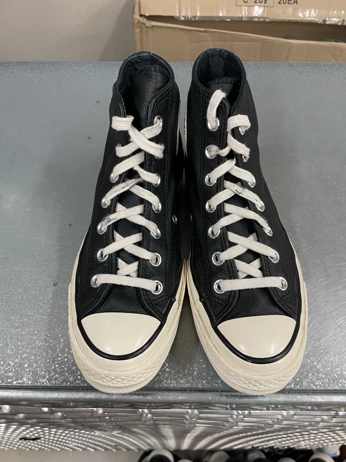 컨버스 척 70 레더 블랙 240 상품이미지5