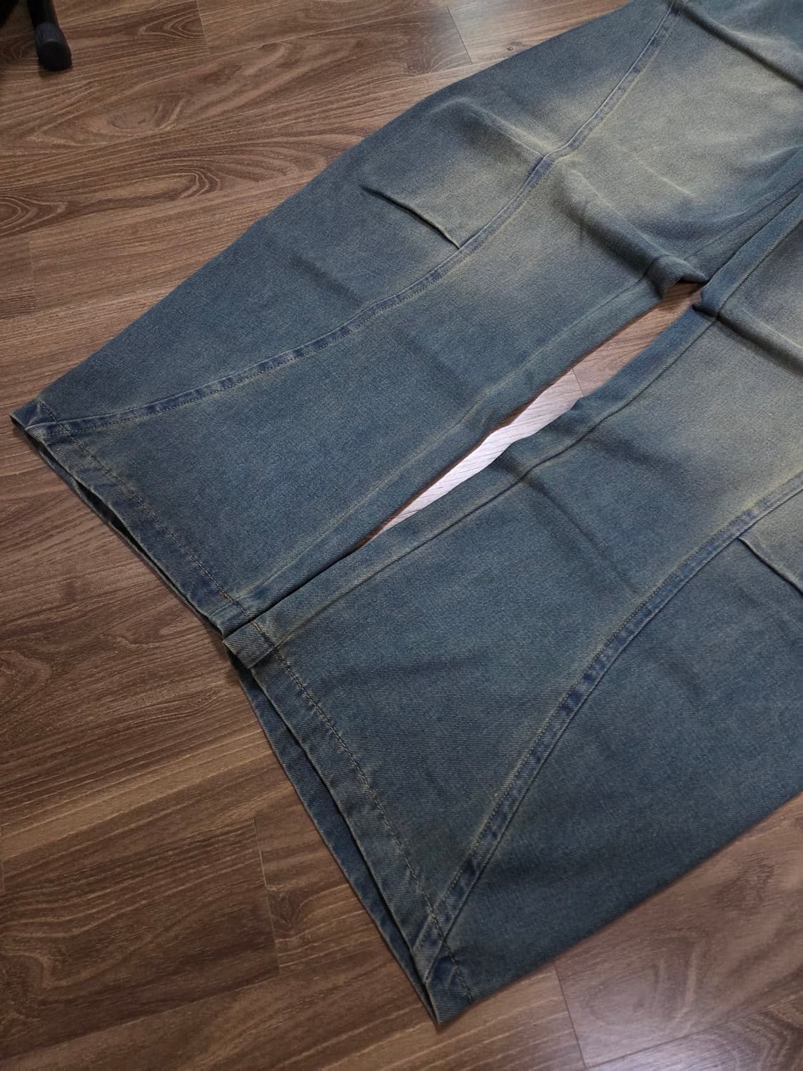 워싱 커브드핏 데님 상품이미지3