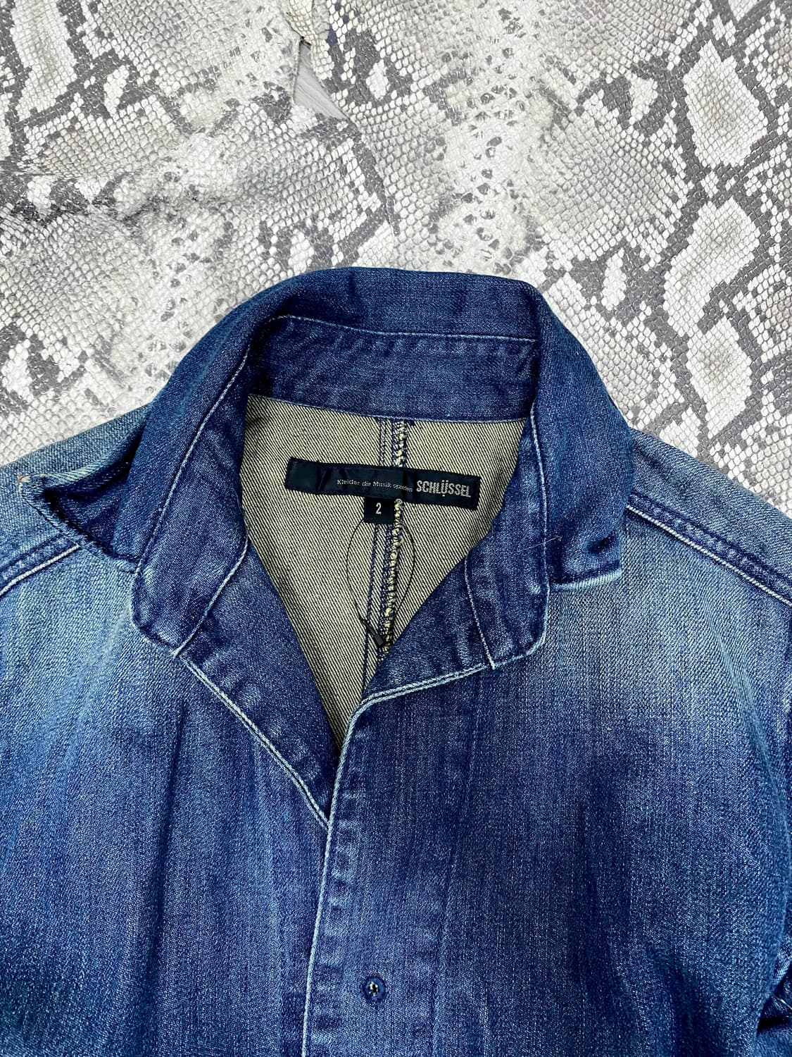 [Schlussel]Blue Washed Slim Fit Jacket 상품이미지7