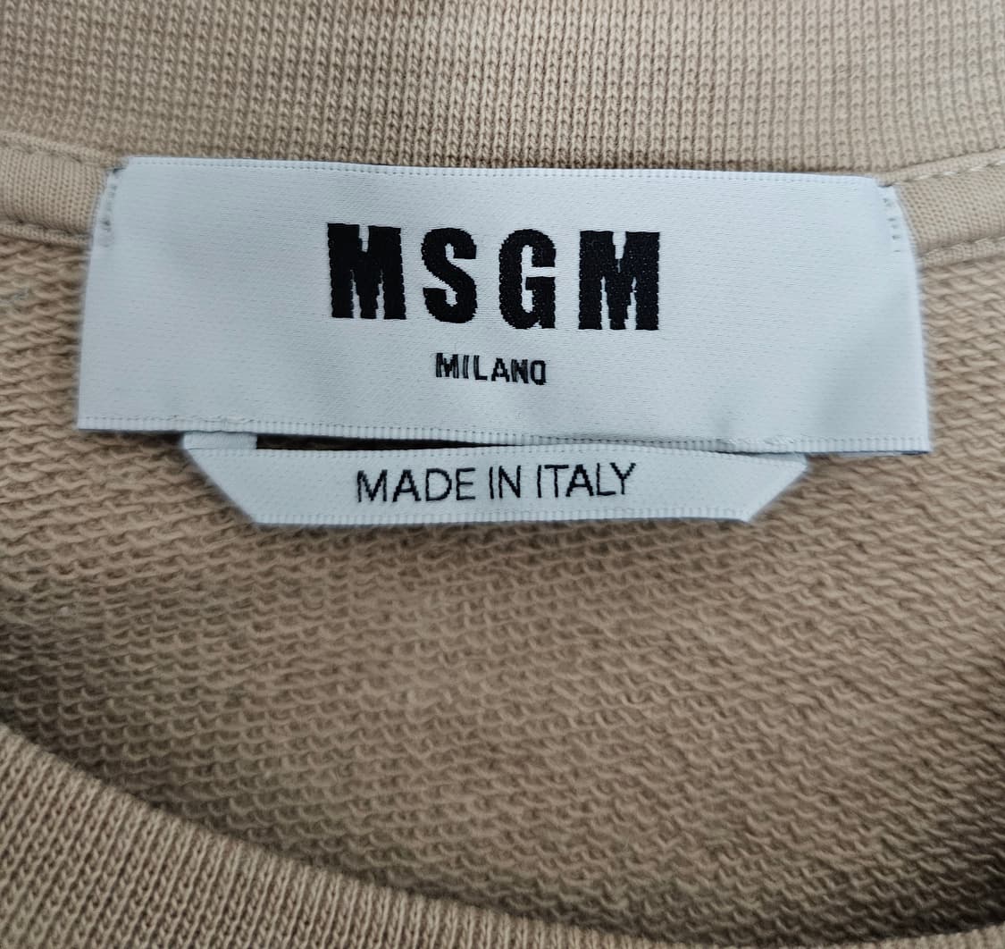 MSGM 밀라노 로고 맨투맨 베이지 S 상품이미지3