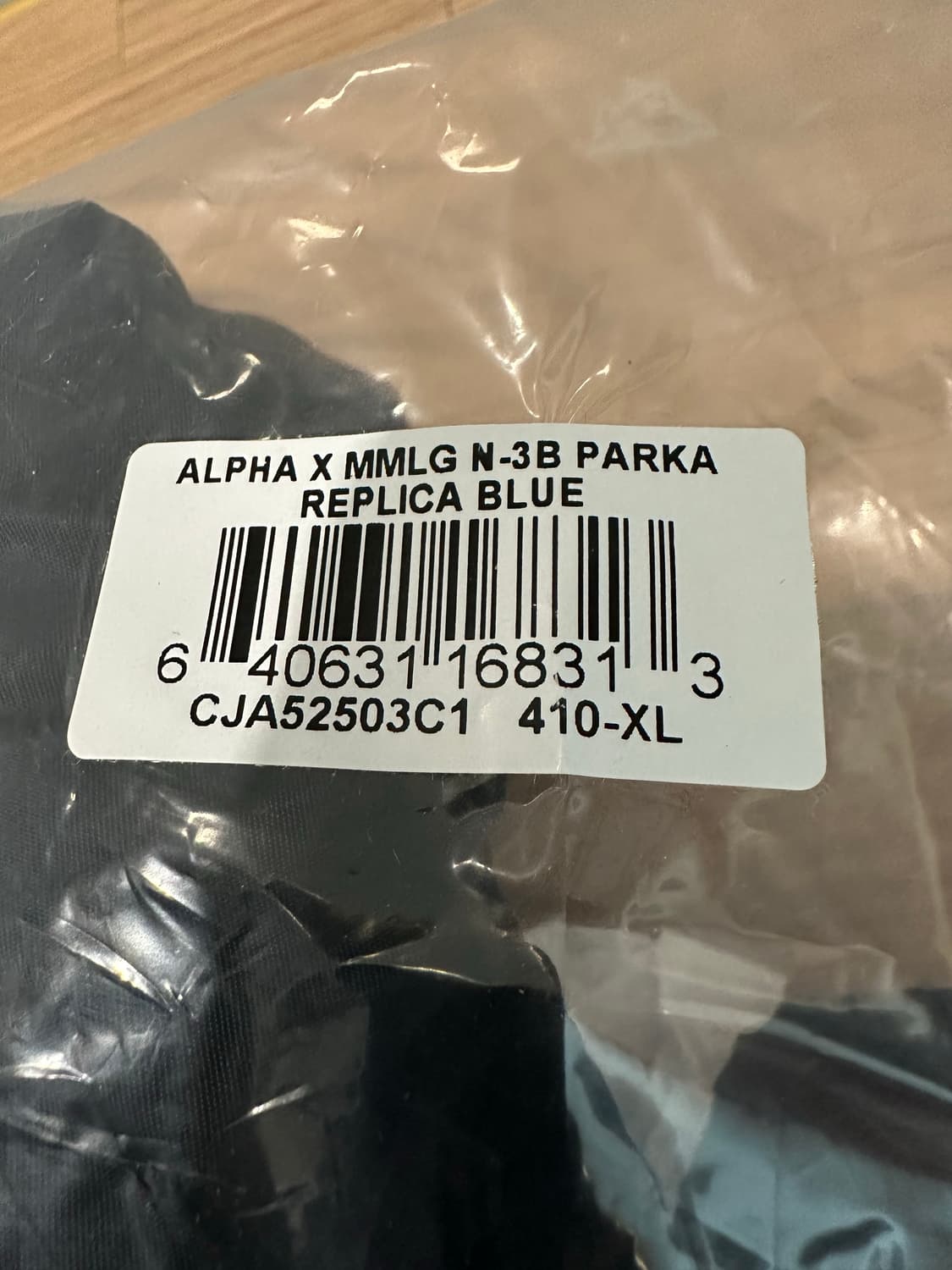 MMLG x 알파 인더스트리 n-3b 콜라보 네이비 레귤러핏 XL 상품이미지4