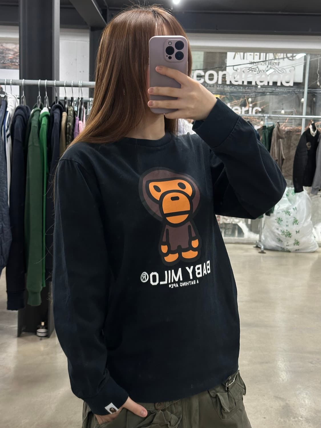 베이프 베이비마일로 롱슬리브긴팔티 상품이미지2