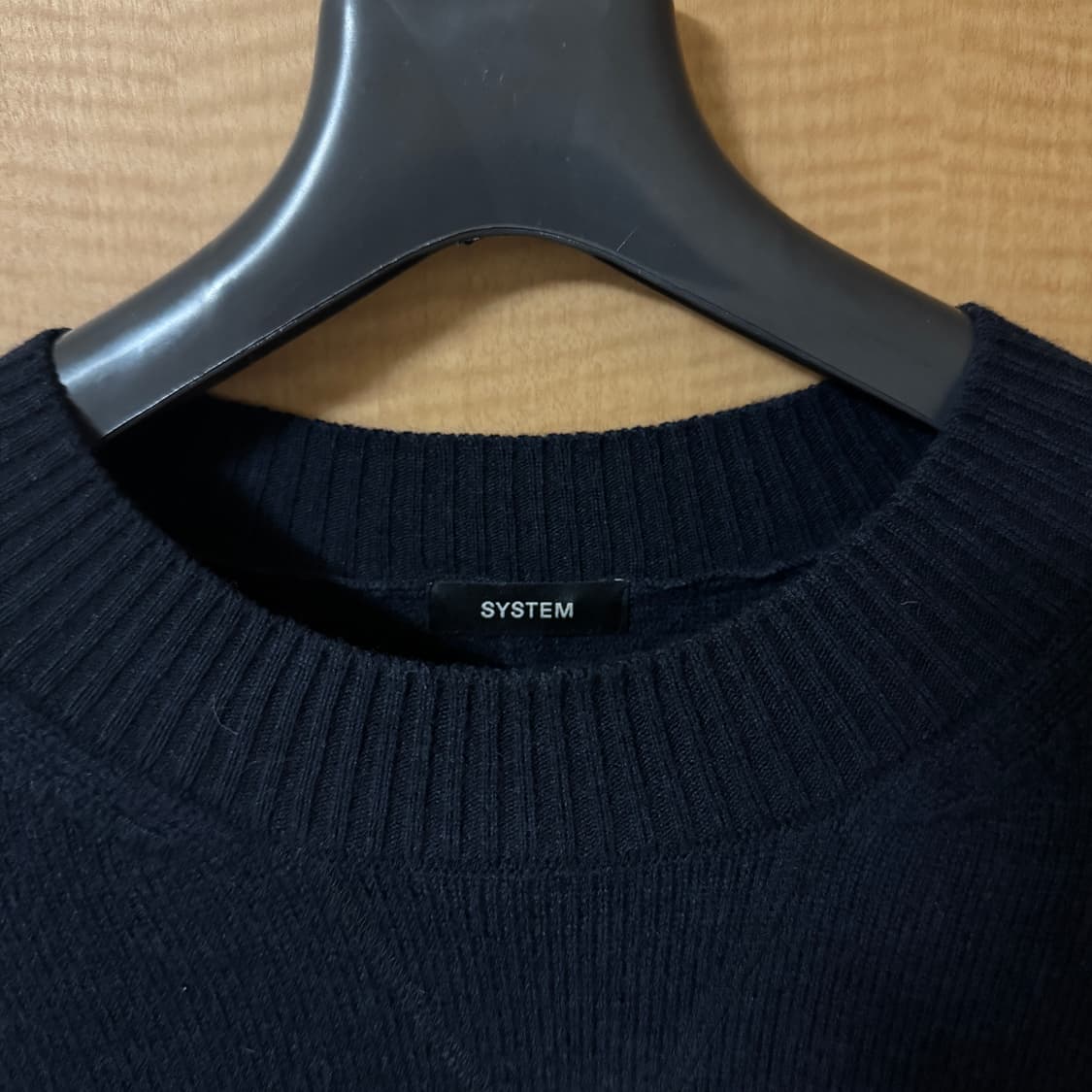 F 한섬 시스템 SYSTEM 울100 니트 네이비 상품이미지4